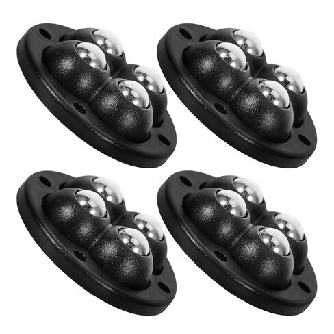 Mikinona 4Pcs Self-Adhesive Mini Ball Casters 360° Steel Swivel Wheels for Furniture, Appliance Sliders, Office Chair Rollers, Small Sticky Caster Wheels for Storage Bins in Saudi Arabia