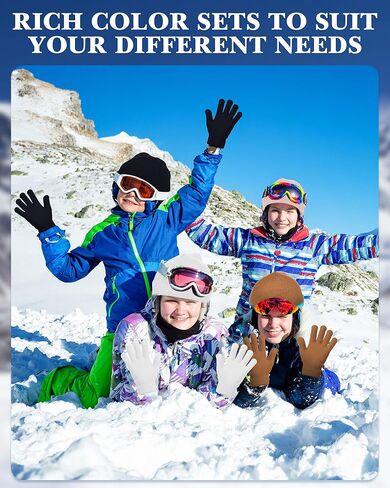 Kids Winter Beanie and Gloves Set Knit Hat Gloves Bulk Warm Unisex Cold Weather Hat for Donation in Saudi Arabia
