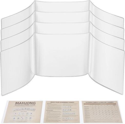 4 Pcs 2026 Mahjong Card Sleeve Protectors, Mah Jongg Cards Holder Cover, Frosted Clear Plastic Covers for 2025/2026 Large Size Print Scorecards (6 1/8" x 4 3/4"), Mahjong Accessories Gift in Saudi Arabia