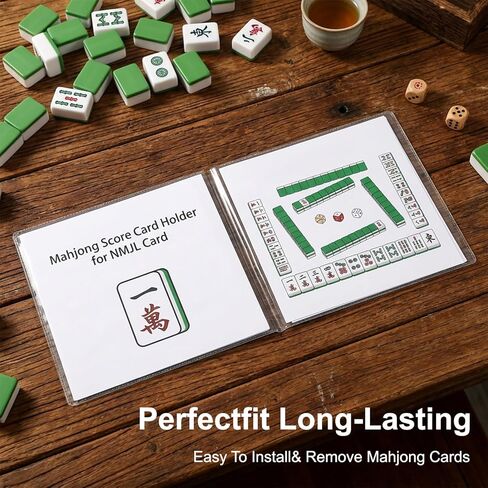 4 Pcs 2026 Mahjong Card Sleeve Protectors, Mah Jongg Cards Holder Cover, Frosted Clear Plastic Covers for 2025/2026 Large Size Print Scorecards (6 1/8" x 4 3/4"), Mahjong Accessories Gift in Saudi Arabia