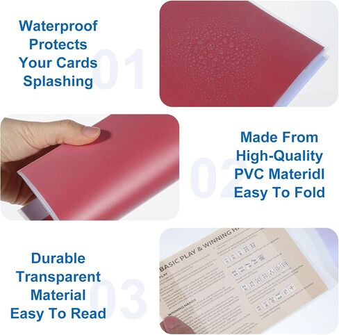 4 Pcs 2026 Mahjong Card Sleeve Protectors, Mah Jongg Cards Holder Cover, Frosted Clear Plastic Covers for 2025/2026 Large Size Print Scorecards (6 1/8" x 4 3/4"), Mahjong Accessories Gift in Saudi Arabia