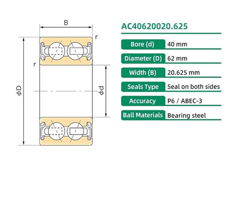 1 قطعة AC40620020.625 40X62X20. 40BD49DUK ACB40X62X20. ACB40620020. تحمل تكييف الهواء للسيارات in Kuwait