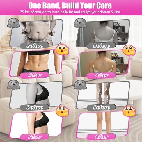 Upgrade 75 LB Pedal Resistance Band with Handle, Multifunction Tension Rope with Thickened Latex Tubes and Soft Foam Fabric Foot Pedal,Puller Resistance Band for Abdomen, Waist, Arm, Core/ABS, Leg in Saudi Arabia
