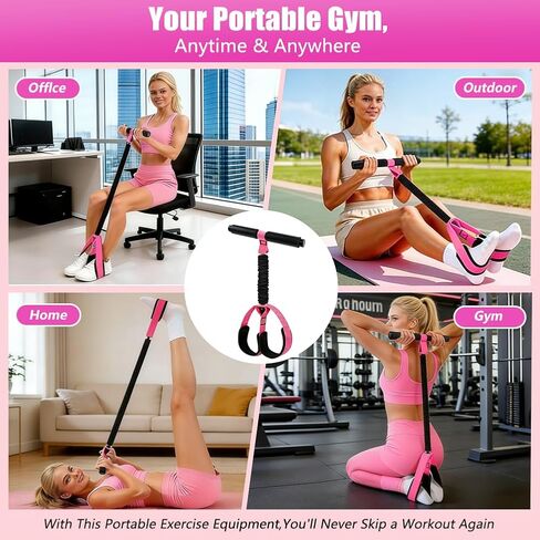 Upgrade 75 LB Pedal Resistance Band with Handle, Multifunction Tension Rope with Thickened Latex Tubes and Soft Foam Fabric Foot Pedal,Puller Resistance Band for Abdomen, Waist, Arm, Core/ABS, Leg in Saudi Arabia
