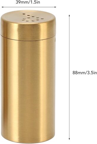Gold Salt And Pepper Shakers Salt Shaker Gold Stainless Steel 2Pcs Gold Spice Jar Stainless Steel Rustproof Screw Open Top Seasoning Shaker Bottle For Salt Sugar Pepper Paprika in Saudi Arabia
