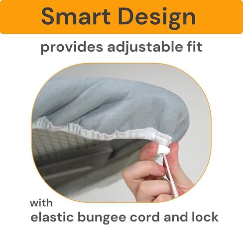Ironing Board Cover and Pad with Standart Size 15x49, Adjustable Elastic Edge Fit, Extra Thick Padding, Heat Reflective, Non Stick Scorch and Stain Resistant, Easy Installation (Silver) in Saudi Arabia