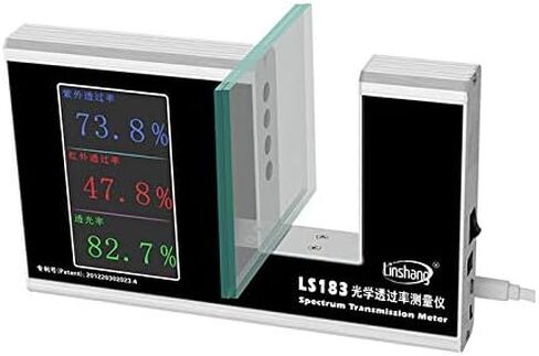 مقياس نقل الطيف من MeterTo LS183 طيف نقل الضوء الزجاجي U V 365nm الضوء المرئي 380nm-760nm IR 940nm سمك <47 مللي متر in Kuwait