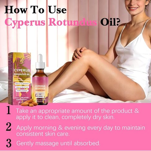 Cyperus Rotundus Oil for hair removal,100% Pure Natural Essential Oil for Skin Care & Hair remove, Supports Reduction of Hair Growth, 2 fl oz in Saudi Arabia