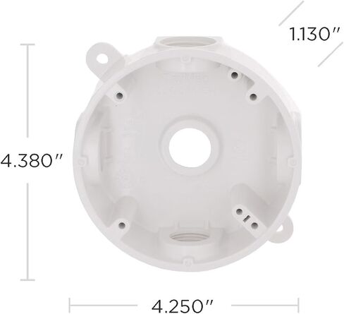 BELL PRB57550WH صندوق دائري مقاوم للطقس، خمسة منافذ ملولبة مقاس 1/2 أو 3/4 بوصة، باللون الأبيض in Saudi Arabia