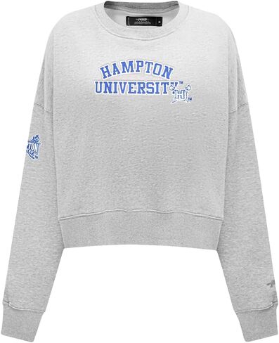 Pro Standard Womens College Hampton University College Classic Essentials Crewneck Sweatshirt Heather Grey L in Saudi Arabia
