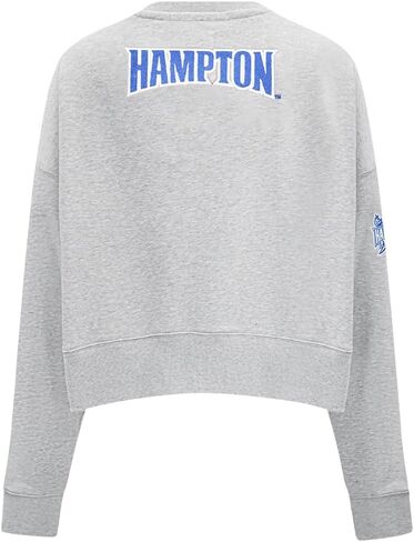 Pro Standard Womens College Hampton University College Classic Essentials Crewneck Sweatshirt Heather Grey L in Saudi Arabia