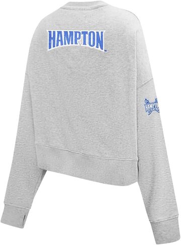 Pro Standard Womens College Hampton University College Classic Essentials Crewneck Sweatshirt Heather Grey L in Saudi Arabia