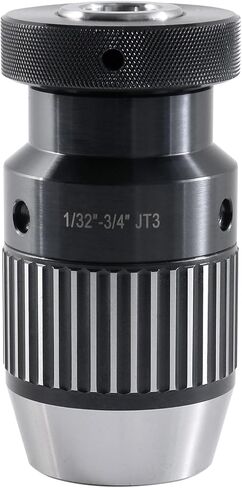 Accusize Industrial Tools 1/32–3/4 in Capacity, Jacobs Taper 3JT, Precision Keyless Drill Chuck, 0.0048 in TIR, Keyless Hand‑Tightening in Saudi Arabia