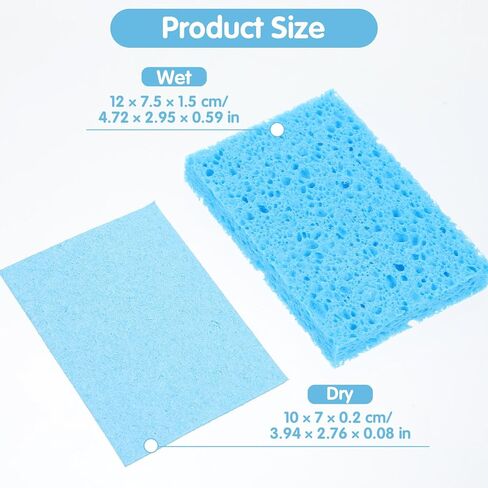 8 قطع من إسفنجات السليلوز، إسفنجات ملونة مضادة للخدش لتنظيف الأطباق، إسفنجة تنظيف منزلية، إسفنجة طبيعية مضغوطة لحوض المطبخ والحمام (4 ألوان) in Saudi Arabia