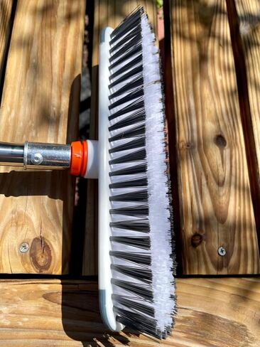 BITOPE Deck Scrub Brush with Long Handle, Heavy Duty Floor Cleaning Brush Scrubber with Stiff Bristle for Concrete Tile Patio Garage Bathroom in Saudi Arabia