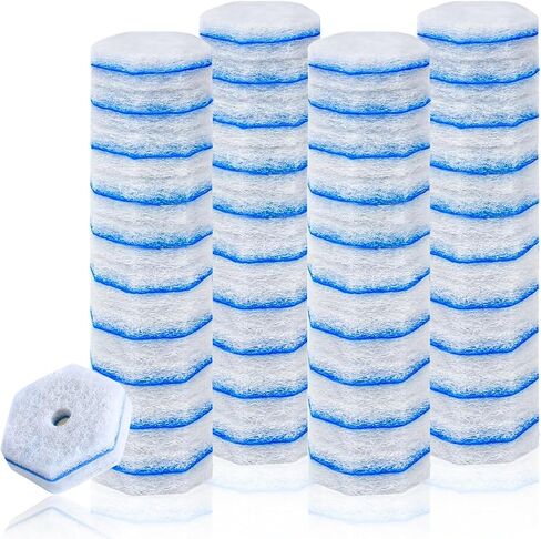 40 Count Disposable Toilet Brush Refills - Compatible with Most Toilet Brushes, Easy Cleaning Toilet Bowl Sponge Wand Heads in Saudi Arabia