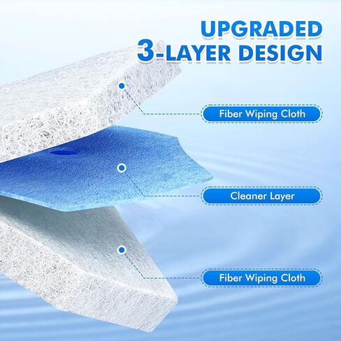 40 Count Disposable Toilet Brush Refills - Compatible with Most Toilet Brushes, Easy Cleaning Toilet Bowl Sponge Wand Heads in Saudi Arabia