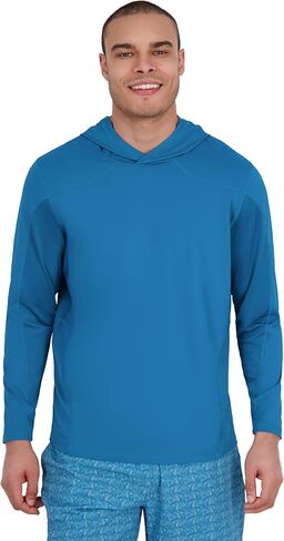 Spyder Men's Hooded Long Sleeve Rashguard – Quick-Dry Long Sleeve Swim Shirt, Sun Protection in Saudi Arabia