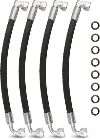4 قطعة AW29374 خرطوم هيدروليكي مناسب لجون ديري D120 H120 H130 H160 H165 D160 D170 120E 120R 200X 200CX 210 300 300X 300CX 300E 300R 400E 400X 400CX 410 419 420 430 512 لوادر أمامية in Kuwait
