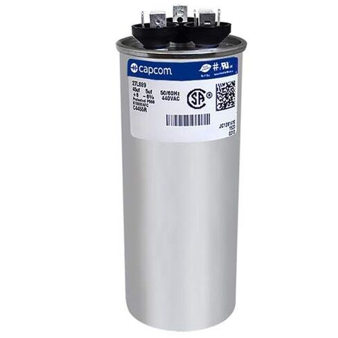 TRANE CPT00656 / CPT-0656 • 45 + 5 فائق التوهج MFD x 440 VAC Genteq استبدال مكثف مزدوج مستدير # C4455R / 27L889 in Saudi Arabia