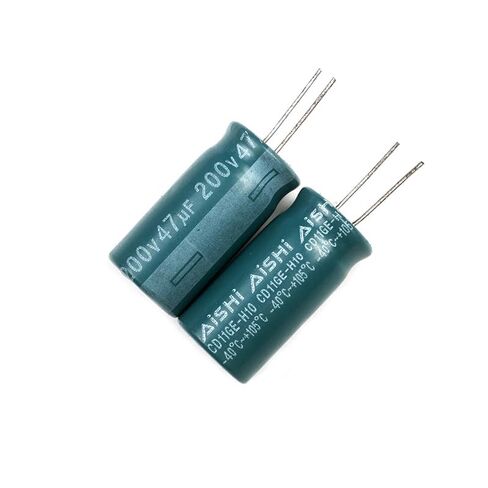 5 قطعة مكثف 200 فولت 47 فائق التوهج، مكثفات كهربائية راديوية من الألومنيوم للتلفزيون وشاشات الكريستال السائل والراديو والميكروويف والألعاب (13 × 25 مم) in Kuwait