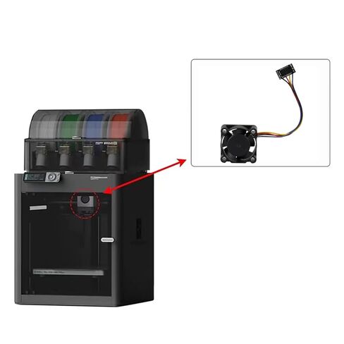 طابعة ثلاثية الأبعاد DC5V 2510 مروحة تبريد Hotend لمختبر Bambu P1P/P1S، تيار 25x25x10 مم 0.2 أمبير للطابعة ثلاثية الأبعاد، أجزاء ملحقات الطابعة ثلاثية الأبعاد بمروحة التبريد مع خط كابل 70 مم و14000 ± 10% دورة في الدقيقة in Kuwait