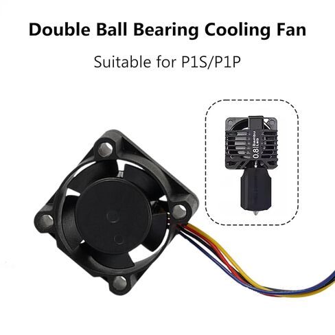 طابعة ثلاثية الأبعاد DC5V 2510 مروحة تبريد Hotend لمختبر Bambu P1P/P1S، تيار 25x25x10 مم 0.2 أمبير للطابعة ثلاثية الأبعاد، أجزاء ملحقات الطابعة ثلاثية الأبعاد بمروحة التبريد مع خط كابل 70 مم و14000 ± 10% دورة في الدقيقة in Kuwait