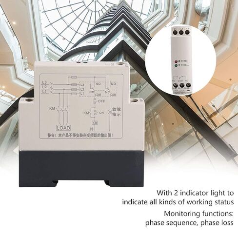 Phase Sequence Protection Relay Efficient Voltage Control Device for Pumps Fans and Motors - Plastic JVRD6 Monitoring System in Saudi Arabia