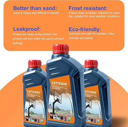 Sand for Basketball Hoop Base,27 Oz Multi-Functional Base Weighted Gel for Punching Bag Filler,Sand Bags,Outdoor Umbrellas and Volleyball Nets(Apply with Water,Replaces Up to 675 Lbs Sand) in Saudi Arabia