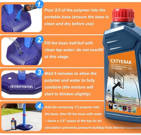Sand for Basketball Hoop Base,27 Oz Multi-Functional Base Weighted Gel for Punching Bag Filler,Sand Bags,Outdoor Umbrellas and Volleyball Nets(Apply with Water,Replaces Up to 675 Lbs Sand) in Saudi Arabia