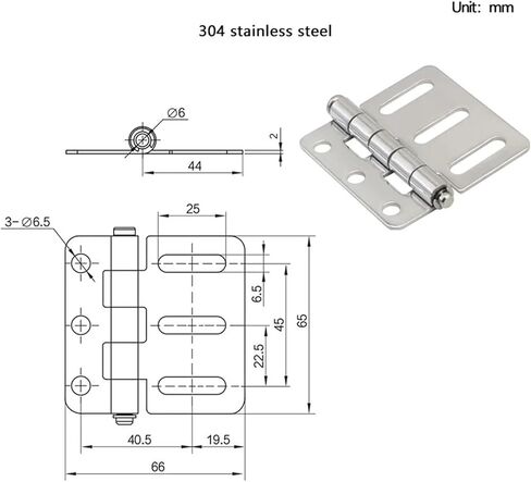 Asymmetric Waist Hole Linkage Door Hinge 304 Stainless Steel Industrial Equipment Box Cabinet 1Pcs in Saudi Arabia