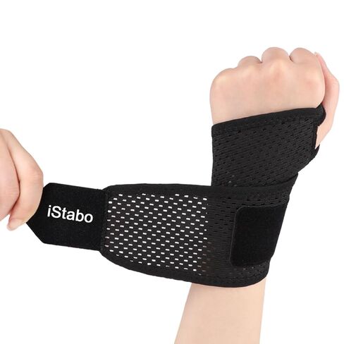 Ultra Thin Mesh Wrist Strap Brace Support for Workouts & Daily Use, Carpal Tunnel Pain Relief, Ulnar Wrist Wraps Repetitive Wrist Use Injury, Fit Left or Right Hand, Breathable Adjustable (1, Black) in Saudi Arabia