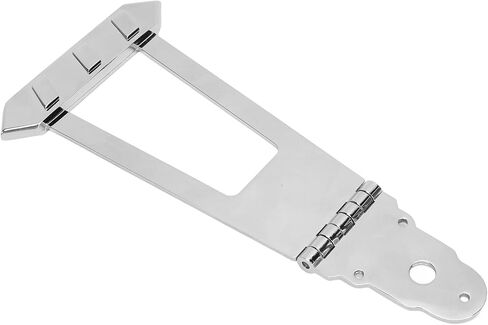 6 String Guitar Trapeze Tailpiece Bridge, 6 String Trapeze Tailpiece for Jazz Archtop Electric Guitar Replacement, Round Head Ni Plated Alloy Jazz Archtop Guitar Bridge(#2) in Saudi Arabia