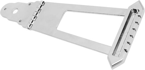 6 String Guitar Trapeze Tailpiece Bridge, 6 String Trapeze Tailpiece for Jazz Archtop Electric Guitar Replacement, Round Head Ni Plated Alloy Jazz Archtop Guitar Bridge(#2) in Saudi Arabia