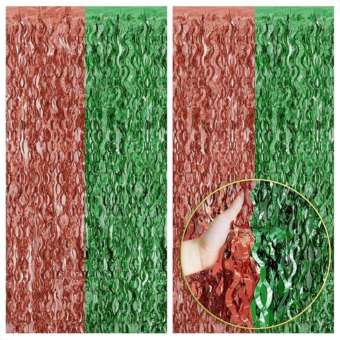 KatchOn, XtraLarge Wave Green and Brown Fringe Backdrop - 3.5x6.5 Feet Football Backdrop | Football Streamers, Football Party Decorations | Football Party Backdrop, Football Birthday Party Decorations in Saudi Arabia