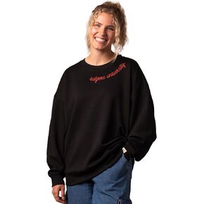 Fan Girl Women’s Rutgers Women’s Sweatshirt, Super Soft Scarlet Knights Modal Crewneck, Black, Sizes S-3X-Large in Saudi Arabia