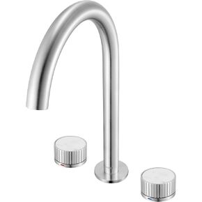 Ruvati Athena Two Handle Stone Marble Luxury Knob Widespread Bathroom Faucet in Brushed Gold - RVF5232SG in Saudi Arabia