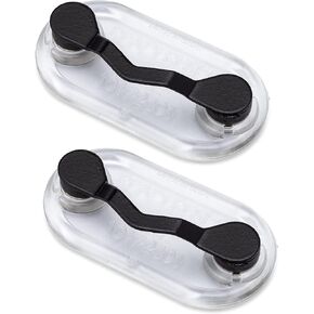 Readerest Magnetic Eyeglass Holder - Set of 2 - Strong and Secure, Easy Clip-On Holder for Eyeglasses, Sunglasses, ID Badges, Black in Saudi Arabia