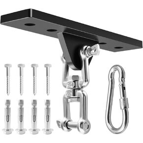 Heavy Bag Hanger for Punching Bags, Ceiling Mounted Swing Hooks Rotate 360 Degrees, Heavy Duty Swing Hangers for Gym Aerial Yoga Swing Chairs and Hammocks in Kuwait