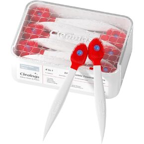cleaings Mini Disposable Toothbrush Set with Toothpaste and Toothpick– Portable Travel Essentials for Women & Men, Ideal for Camping, Road Trips, and Vacations, 20 Pcs-Mint Flavor（Pack of 1） in Kuwait