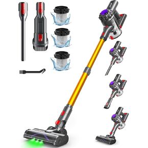 Cordless Vacuum Cleaner, 450W 40KPA Vacuum Cleaners for Home, 45 Mins Lightweight Stick Vacuum Cordless with LED Display, Rechargeable Battery Vacuum for Carpet,Pet Hair,Hardwood Floor in Saudi Arabia