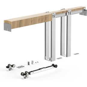 VEVOR Pocket Door Frame Kit, for 24-36 in Wide 80 in High Door, Pocket Door Kit with Two-Way Soft Close Mechanism, Slide Smoothly Quietly, Easy to Install, Premium Galvanized Steel, for Living Room in Kuwait