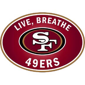 ملصق Siskiyou Sports NFL San Francisco 49ers Live-Breath التلقائي، ألوان الفريق، مقاس واحد in Kuwait