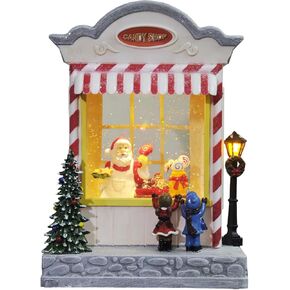 Christmas Snow Globes Musical Santa Snow Globe Lantern with Swirling Glitter, Lighted Snowglobe Music Box with 8 Songs for Christmas Decoration Gifts in Saudi Arabia