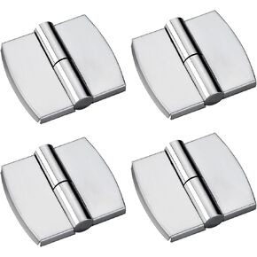4pcs Public Toilet Stainless Steel Hinge,Silver Restroom Partition Hardware Connection Accessories for Shopping malls,Hotels, Bathroom Bathroom Door (Silver,Right Side Hinge) in Saudi Arabia