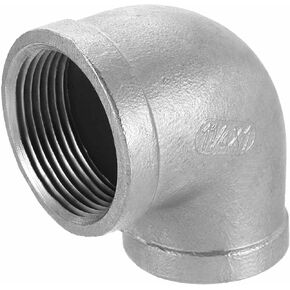 HARFINGTON 304 Stainless Steel 90 Degree Elbow Fittings NPT 3/4 x NPT 1/2 Female to Female Threaded Adapter Pipe Fitting for Connecting Water Pipe Air Hose PVC Tube Cast Coupling in Kuwait