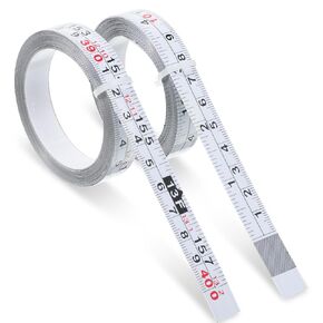 2 Pack Steel Self-Adhesive Measuring Tape, 157 Inch or 400cm Peel and Stick Tape Measure, Imperial & Metric Stick-On Ruler, Left-Right Reading Ruler Tapes for Workbench, Table Saw, Drafting Table in Kuwait