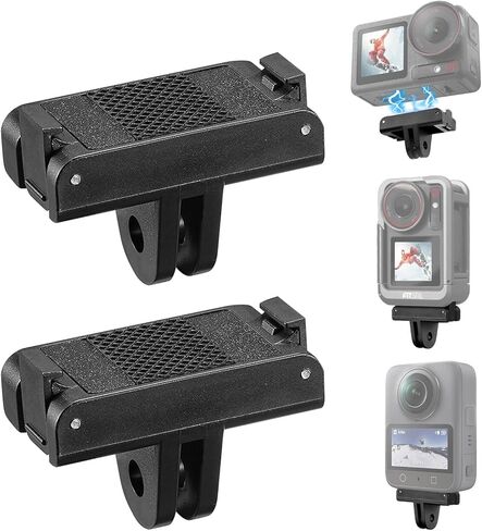 FitStill [2PCS Magnetic Quick Release Adapter Connection Connection متوافق مع DJI Osmo Action 5 Pro Action 4 Action 3 Extension Tripode Selfie Action 5Pro/4/3 Accessories in Kuwait
