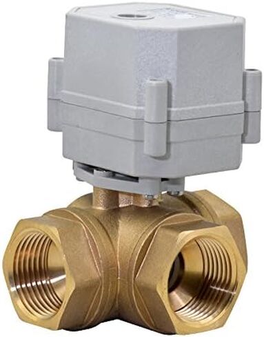 1" NPT 110-230VAC Brass 3 Way L Type Position Feedback Electrical On/Off Auto Return Motorized Ball Valve in Saudi Arabia