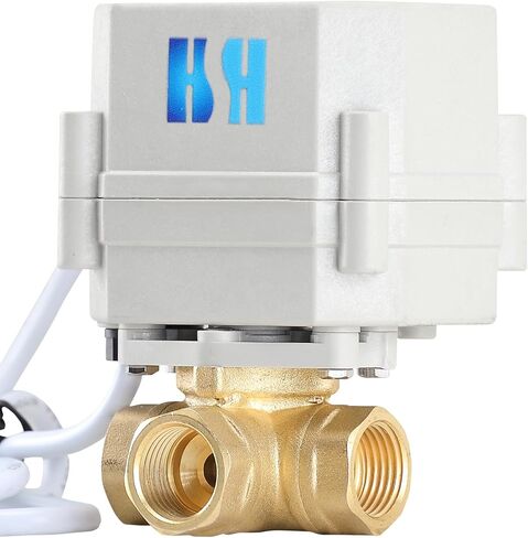 1" NPT 110-230VAC Brass 3 Way L Type Position Feedback Electrical On/Off Auto Return Motorized Ball Valve in Saudi Arabia